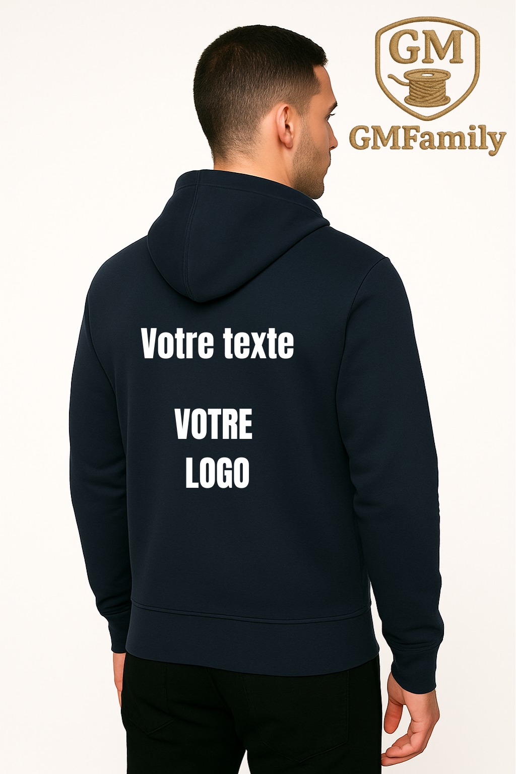 đ§„ Sweat avec zip Ă©co-conçu â Ă personnaliser au dos