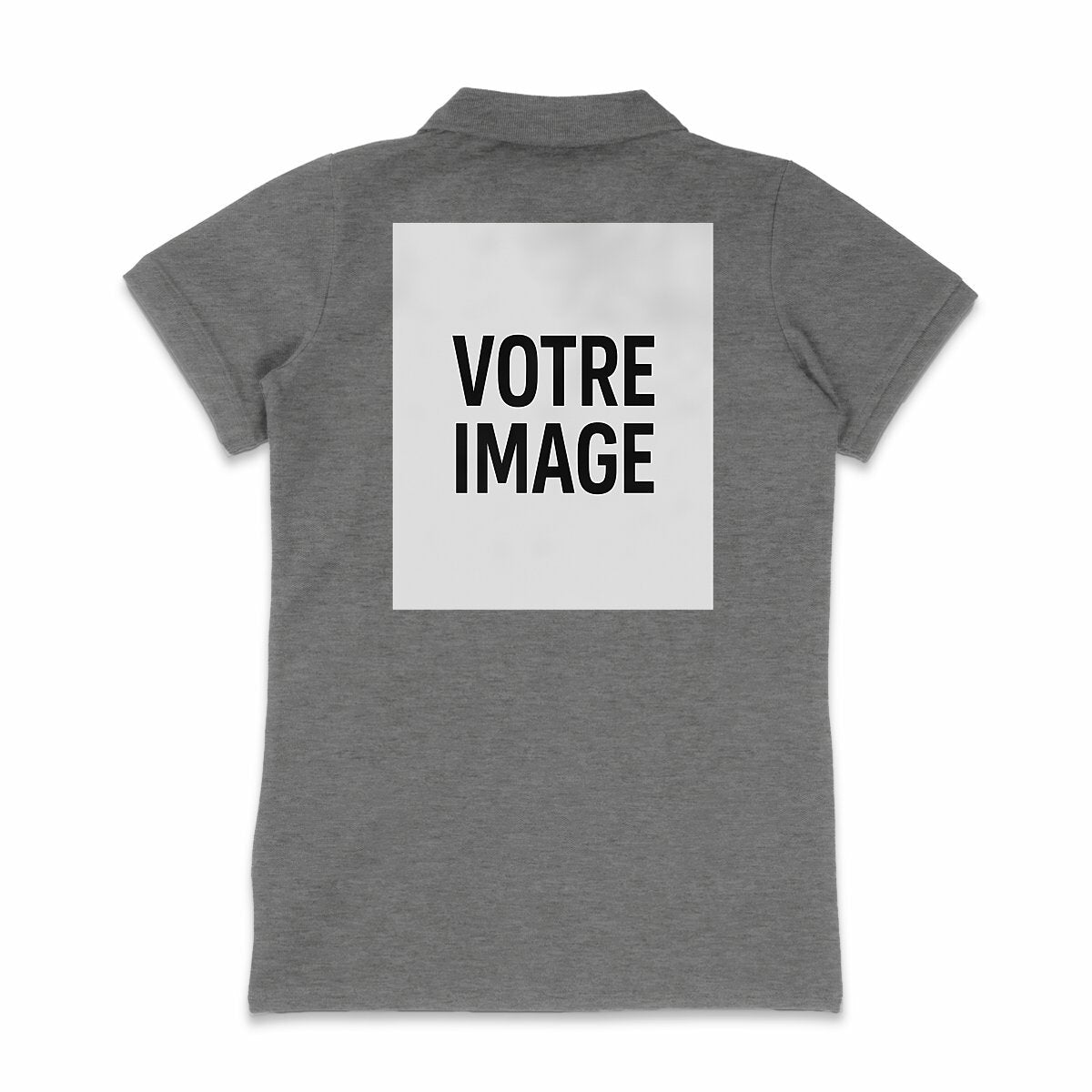 polo leger femme perso avant logo arriere texte logo