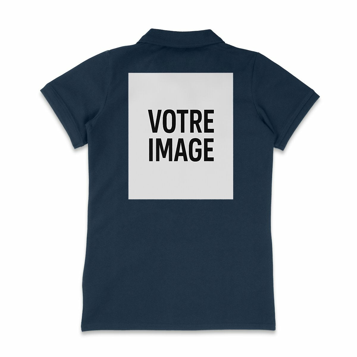 polo leger femme perso avant logo arriere texte logo