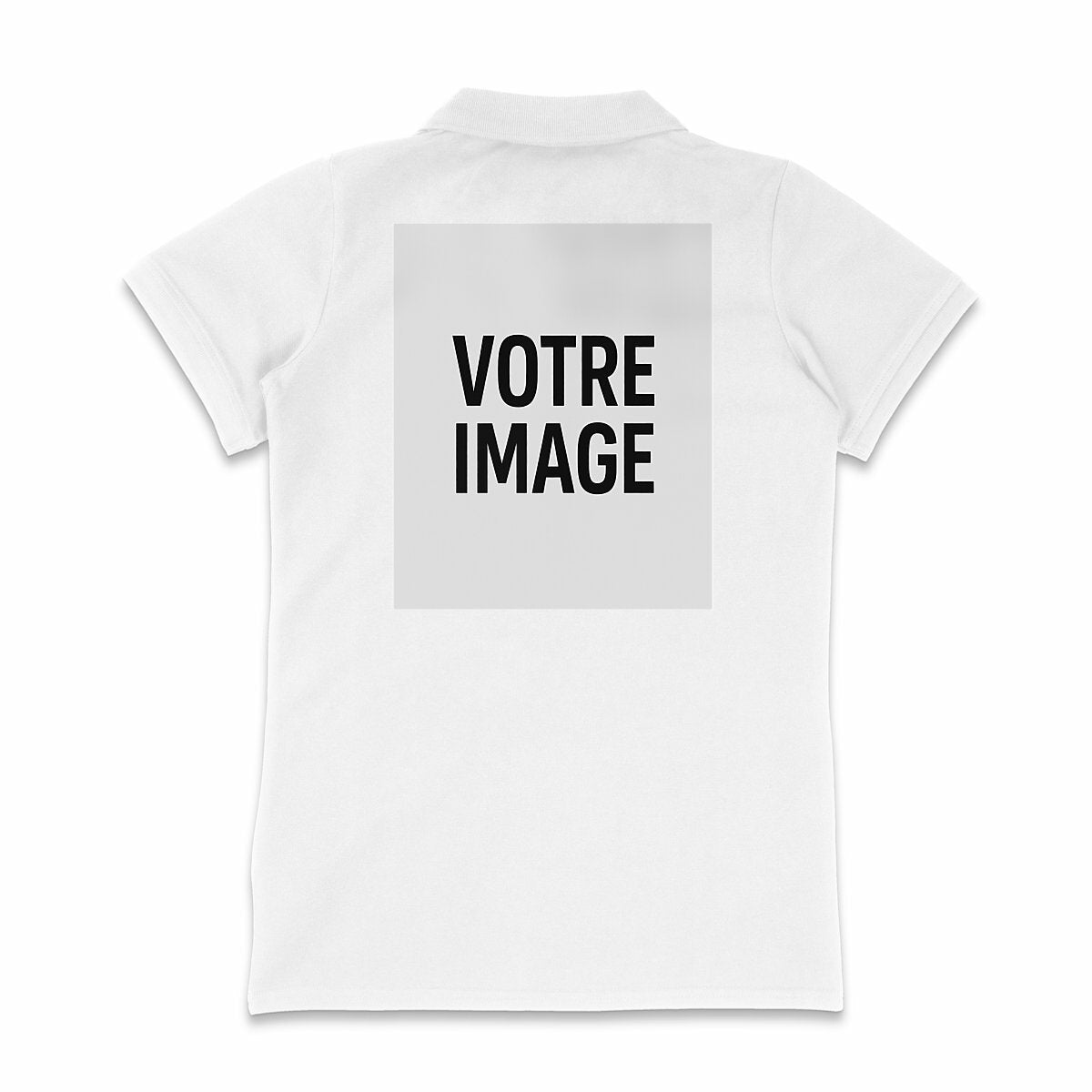 polo leger femme perso avant logo arriere texte logo