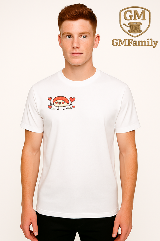 🧡 T-SHIRT– « J’AIME LES SUSHIS, MAIS TOI ENCORE + » AVEC LOGO🍣💘 GAMME : T'AS PAS D'HUMOUR ?