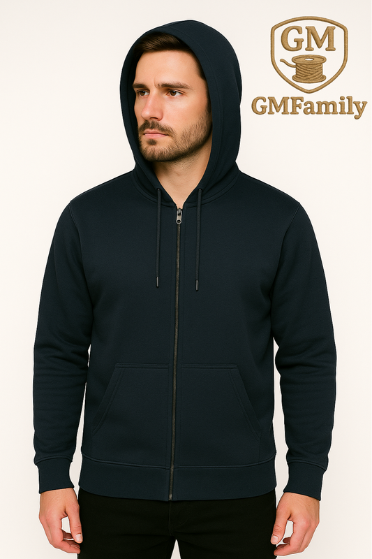 🧥 Sweat avec zip éco-conçu – À personnaliser au dos