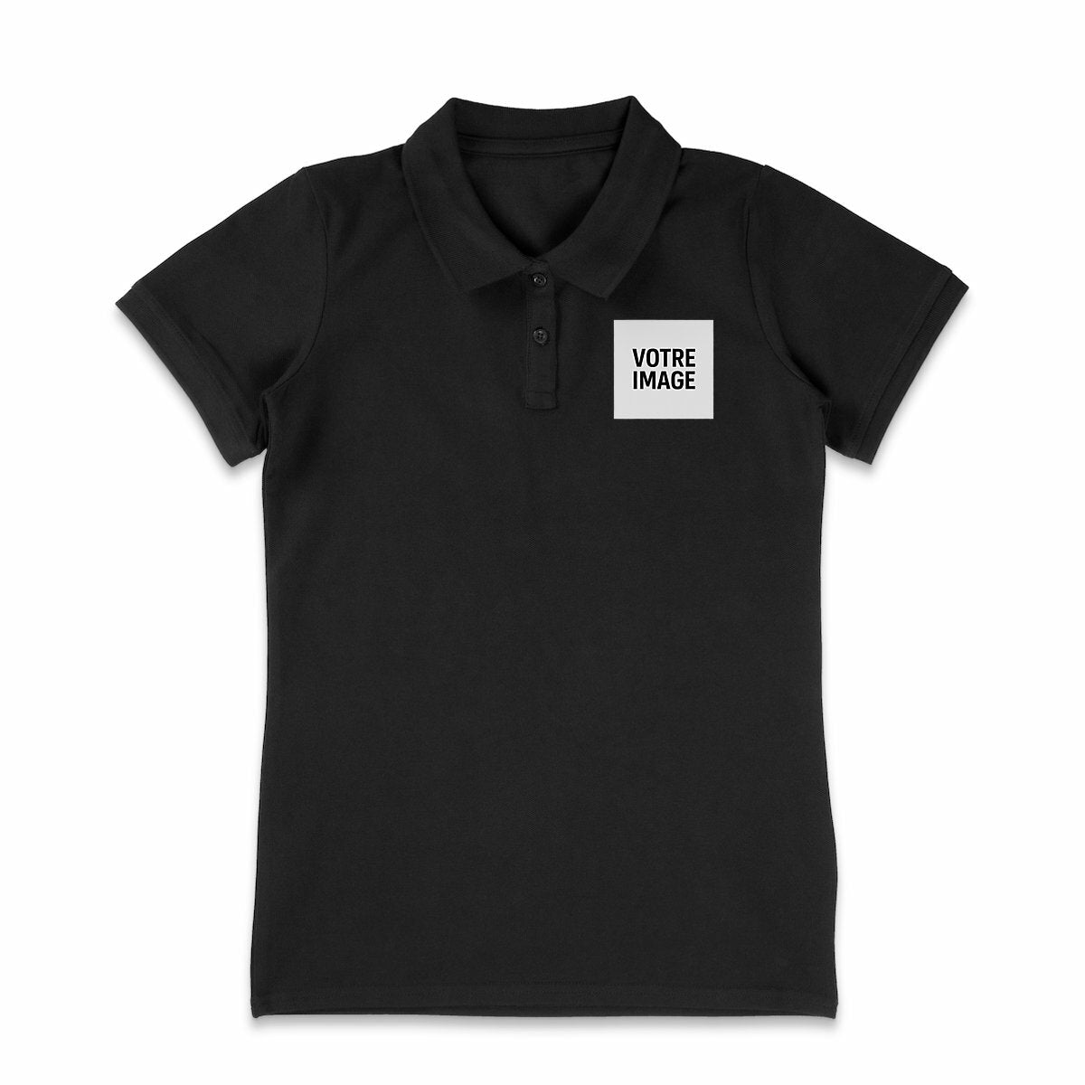 polo leger femme perso avant logo arriere texte logo